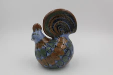 Vintage Tonala Mexican Pottery Rooster Signed