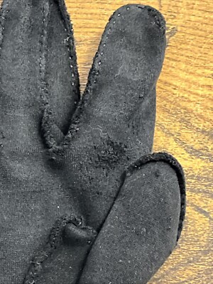 手袋 FABIANA FILIPPI Woman Gloves Black SAD214A789 I198 825 Women's Black Vintage Gloves Scalloped Hem Embroidered Size