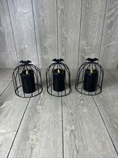 Halloween Bat Birdcage Target Bullseye Decorative Cloche With Candles