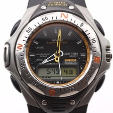 CASIO SEA PATHFINDER SPF-51 Ana Digi Twin Sensor 47mm Men Watch Vintage Japan