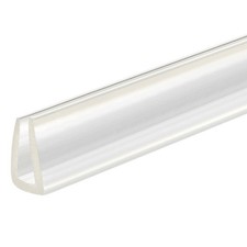 11.5 Ft Length Rubber U Channel Edge Trim Clear Edge Protector for 4-5mm Edge