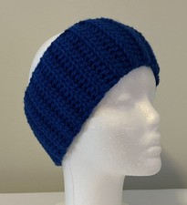 Handmade Crochet Headband Ear Warmer Blue Warm And Cozy Fall Winter