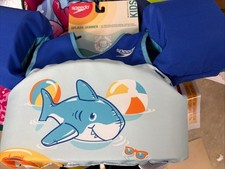 Speedo Safe Splasher Coast Guard Approved Swim Vest Pink Blue Dog NEW W Tags