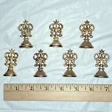 *Lot of 7* Vintage Gold Brass Ornate Scroll T...