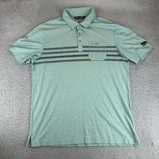 Travis Mathew Polo Shirt Mens Large Golf Casual Knit Pocket Green Short Sleeve