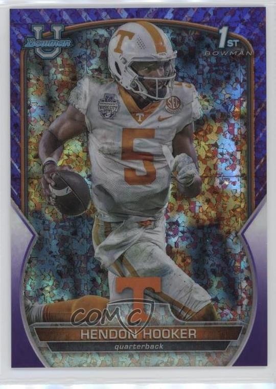 2022 Bowman U Chrome Purple Mini-Diamond Refractor /399 Hendon Hooker #21 12sd