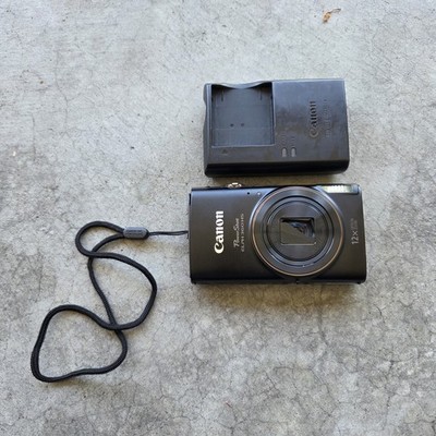 Canon PowerShot ELPH 360 HS 20.2MP Compact Camera 12x Zoom Wi-Fi Black READ 