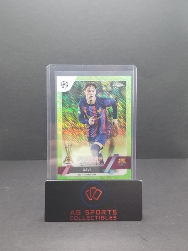 2022-23 Topps Chrome UEFA #178 Gavi FC Barcelona Neon Green Shimmer /399
