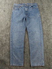 Vintage Levis 505 Jeans Fits 34x30 Blue Straight Leg Faded Denim Red Tag 90s Y2K