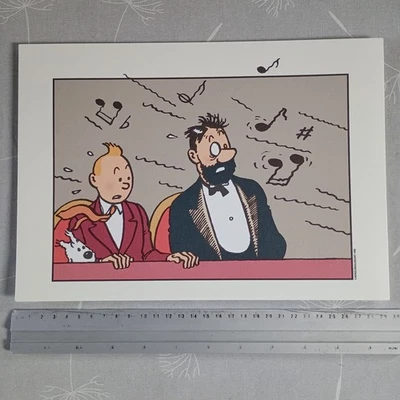 TINTIN - lithographie offset 21 x 30 " Ah, je ris..." - HERGE / MOULINSART 1998 - Photo 1/2