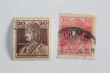 Timbres Hongrie surcharge Fiume Italie 1916-1917 (58569)