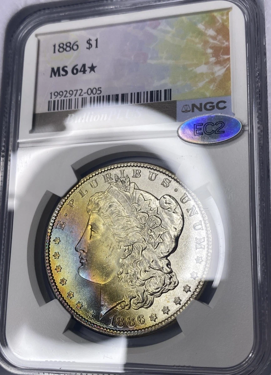MS 64 Graded 1886 Year Morgan US Dollars (1878-1921) for sale | eBay