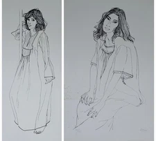 2 Oswaldo Viteri Vintage Art Sign And Numbered By Artist Ecuador Listed Artist