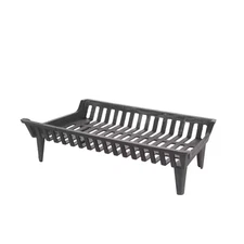 27 In. Cast Iron Heavy-Duty Fireplace Grate with 4 In. Clearance