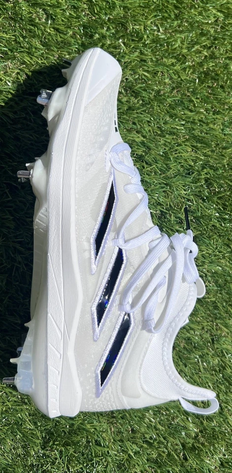 ID1667 Men’s 8 adidas Adizero Afterburner 9 NWV 'White Black Iridescent' - Image 3 of 4