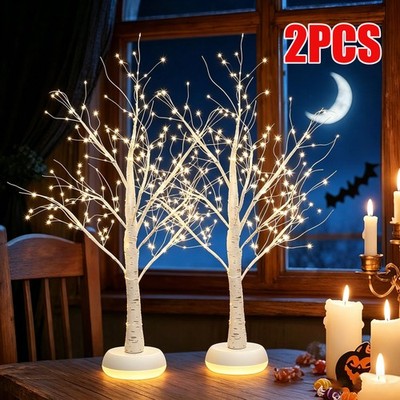 2PCS Birch Tree Light White Light up Birch Tree Tabletop Lamp Wedding ﻿