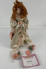 Paradise Galleries GEORGIA Porcelain Doll NIB Women Old West Red Hair Gown COA