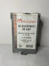 MILBANK U3822-20GWR PULL-OUT DISCONNECT SWITCH 60 AMP 2-POLE NON-FUSED NEW