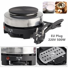Mini Estufa Eléctrica 500W Quemador Placa Caliente Cocina Cafetera Moka Olla Calentador
