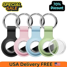 Airtag 4Pack Leather Holder, Air Tag Keychain Case for Apple Tag, Airtags GPS...