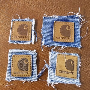 Carhartt Patch Leather Tag Sew Stitch On LOGO PATCH 100% AUTHENTIC 1 1/4x1 1/4”