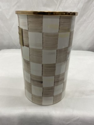 MacKenzie-Childs Mocha Check Utensil Holder 89605-840 | eBay
