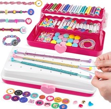 TingingYuli Friendship Bracelet Making Kit with Storage Standard, White/Rose