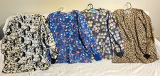 Women s Medium Scrub Tops Assorted Brands Designs Lot of 4