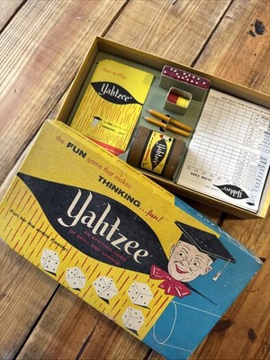1956 Yahtzee Game by E.S. Lowe Complete in Good Condition For It s Age