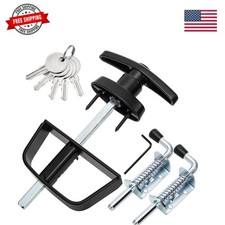 T-Handle Lock with 5 Keys and 2 Spring Loaded Latches, 5-1/2" Stem Shed Door ...