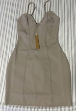 NWT SKIMS COTTON SHAPEWEAR MINI DRESS IN Linen SIZE S