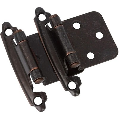 25 Pairs of Durable Oil Rubbed Bronze Cabinet Hinges - Easy Install Flush Mount