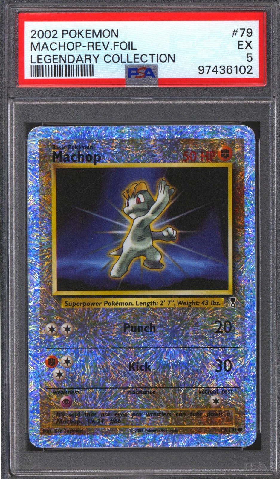 Pokemon Legendary Collection Reverse Holo Foil Machop 79/110 PSA 5