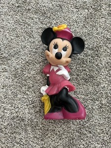 Walt Disney Productions Minnie Mouse Vinyl Bank 11" Tall iLLCO Toys Vintage 70s