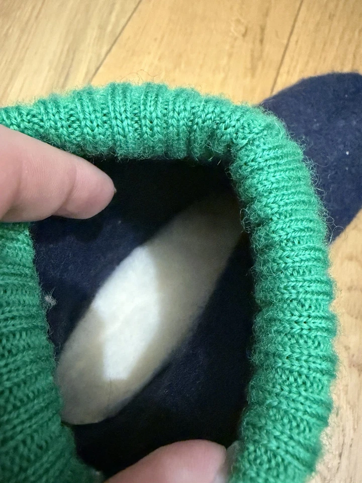 Giesswein Hausschuhe 36 100% wolle Hüttenschuhe Blau/Rot Hüttenhausschuhe - Bild 4 von 4