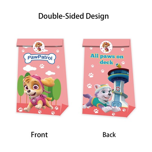 12PC Paw Patrol Paper Lolly Loot Bag Stickers Party Bag Favour Candy Bag - Picture 2 of 4