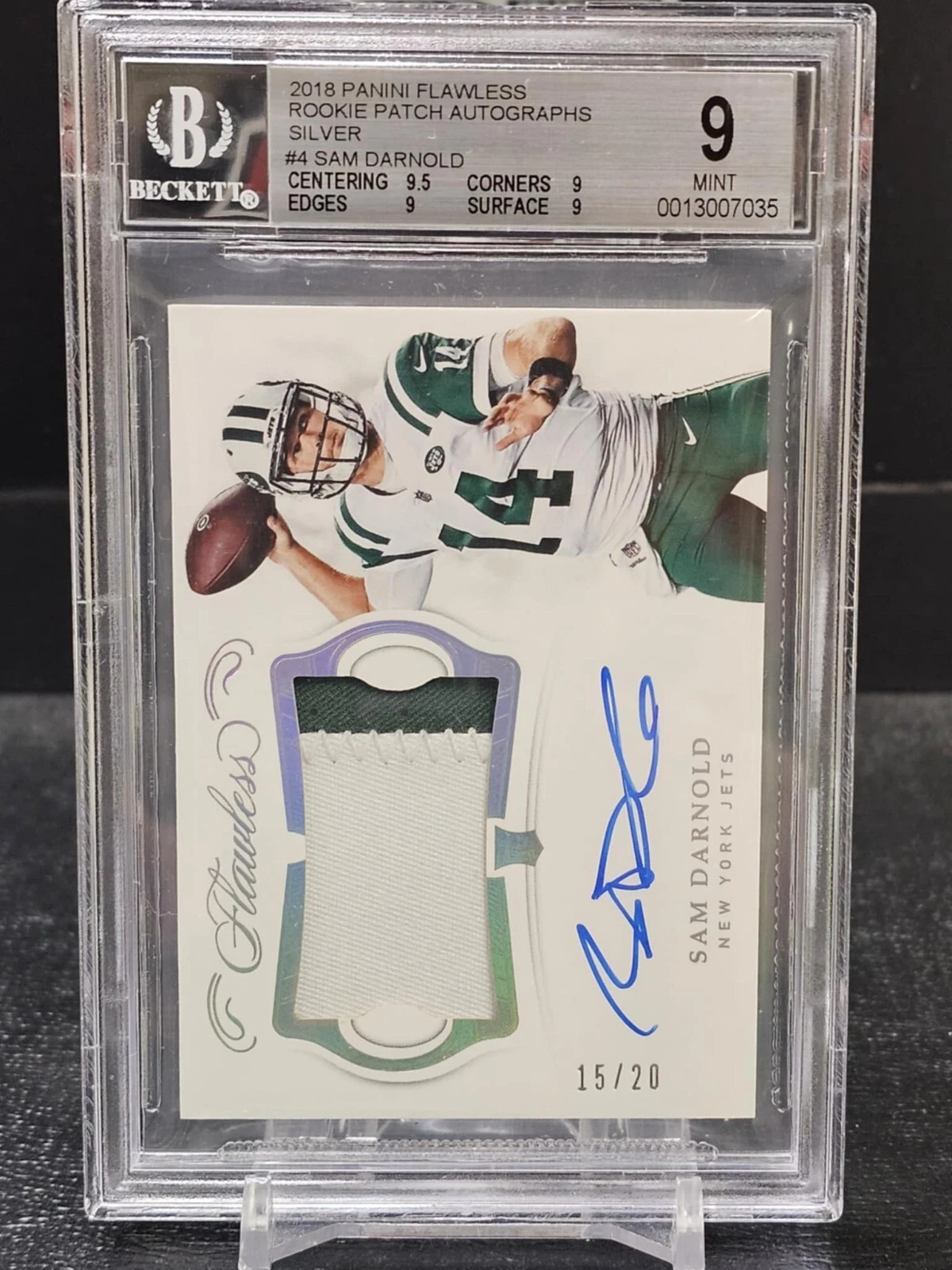 Sam Darnold Panini Flawless Rookie Patch Autographs #SD Silver
