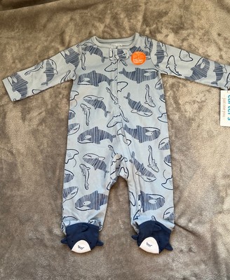 Carter s Whales Footed Pajamas For Baby 3 Months