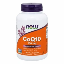 CoQ10 with Hawthorn Berry Vegetarian 100 mg 180 Veg Caps By Now Foods