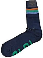 Brooks Brothers Ribbed Casual Socks Coolmax Nylon Blend Size: 7.5-12 Dark Navy