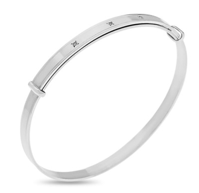 diamond christening bracelet