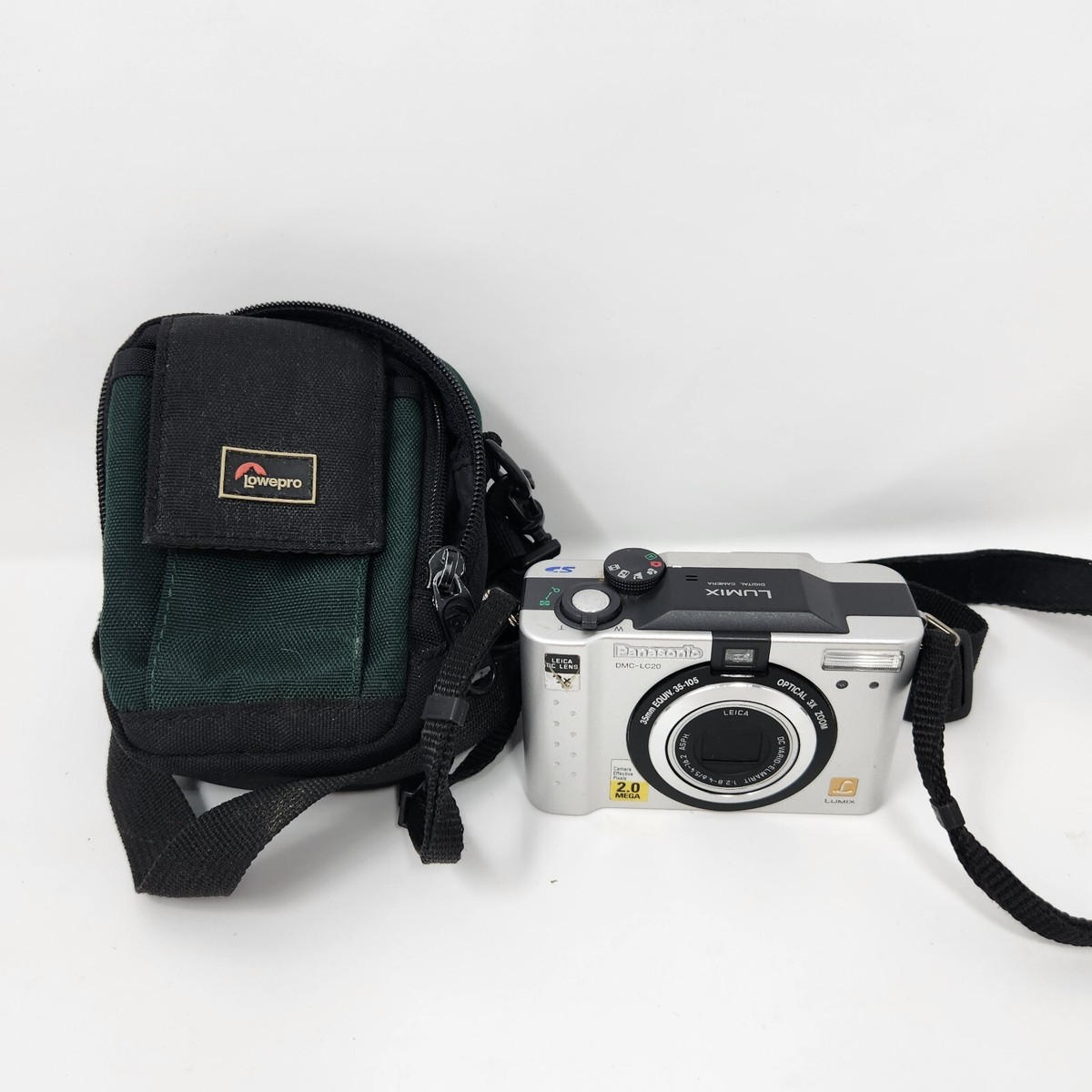 Panasonic LUMIX DMC-LC20 3x Zoom Silver Digital Camera w/ Strap