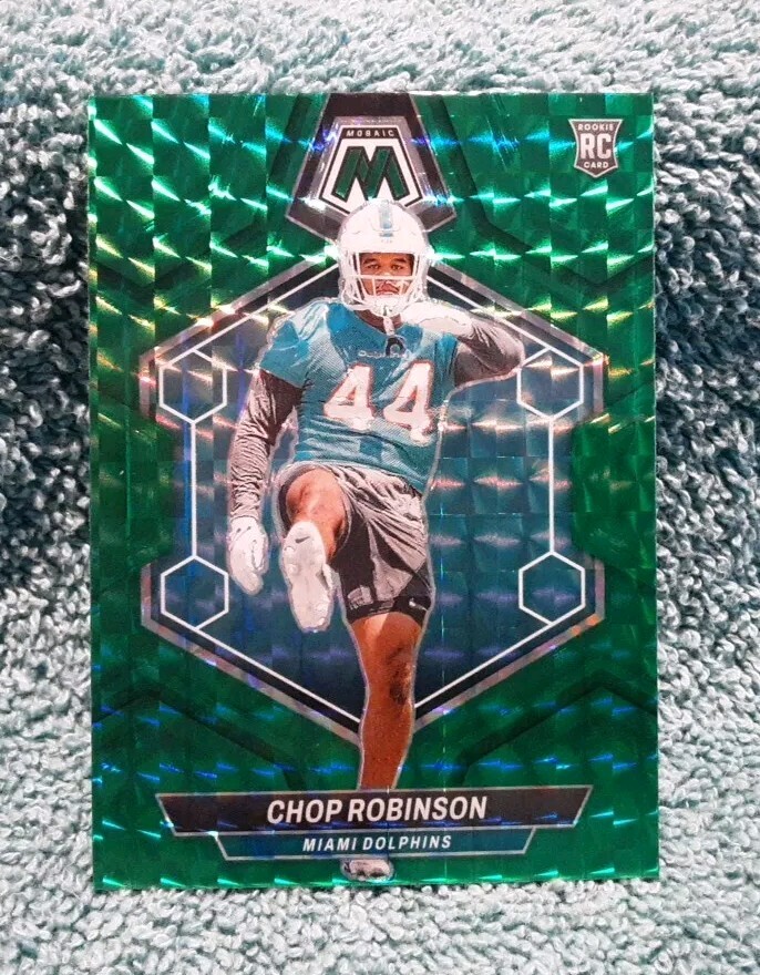 2024 Panini Mosaic - Rookies Green Mosaic Prizm #321 Chop Robinson (RC)