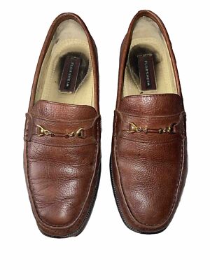 Florsheim Bit Loafers Brown Leather Slip On Dress Shoes Mens 10M c478dde9-b9f1-4c5f-a673-  main image 3