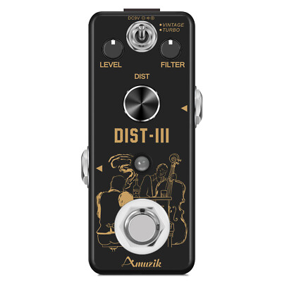 Amuzik DIST-III Analog Rat Distortion Style Guitar Effect Pedal