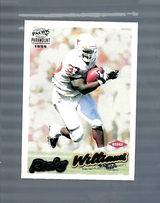 Ricky Williams Rookie Card 1999 Pacific Paramount #154 Ricky Williams rookie card, Miami Dolphins ...