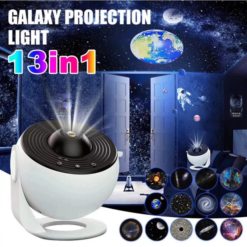13in1 Galaxy Starry Sky Projector Night Light Rotating LED Planetarium Star Lamp - image 2 of 4