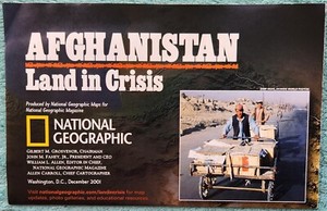 Afghanistan Land In Crisis 2001 National Geographic 20" x 31" Fold Out Poster