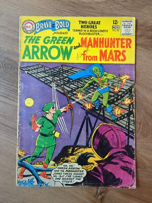Brave and the Bold #50 Silver Age Green Arrow - 1st Martian Manhunter Crossover!