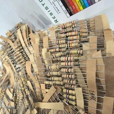 1000pc Carbon Film Resistors 1W! 5% Mixed Kit(1R-10MΩ) 100 Values for DIY/Repair